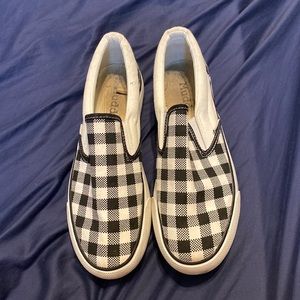 black and white checkered shoes